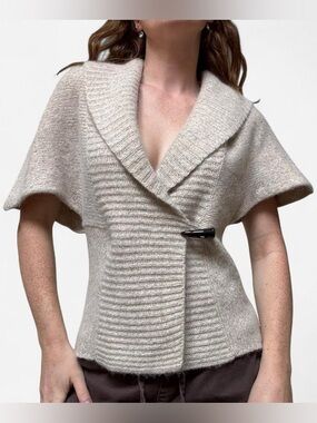 Ted Baker angora Cream Toggle Knit Cardigan